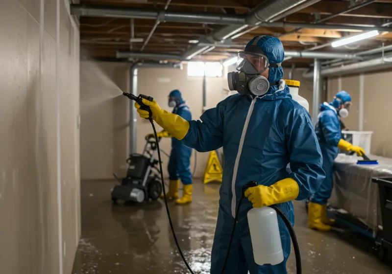 Basement Sanitization and Antimicrobial Treatment process in Kimberly, WI