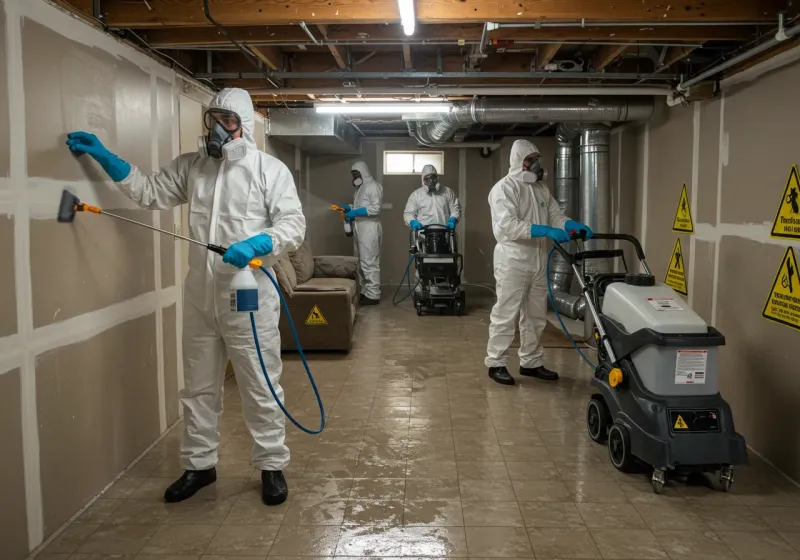 Basement Moisture Removal and Structural Drying process in Kimberly, WI